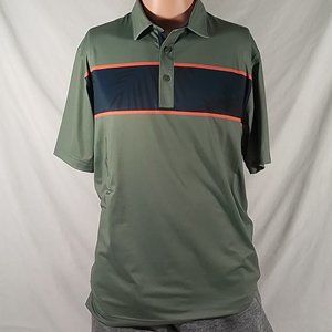 Men's Walter Hagen Perfect 11 Shadow Palm Olive Golf Polo-Size Small-New W/Tags